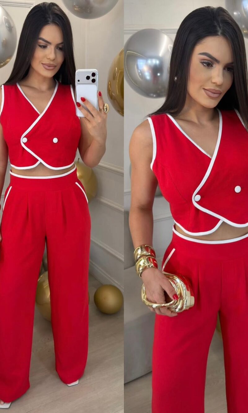 conjunto colete e calça melissa 329045