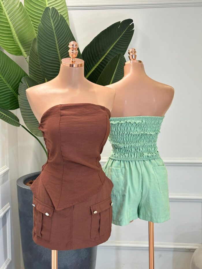 conjunto cropped tomara que caia e shorts luna 337855 conjunto cropped tomara que caia e shorts luna 337855