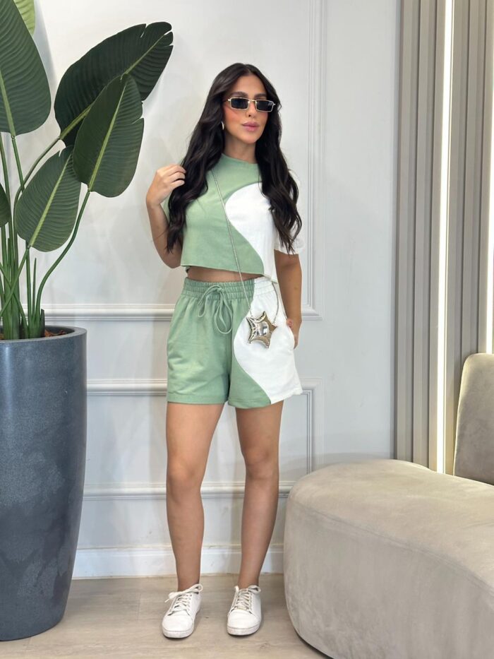 conjunto blusa e shorts milla 341495