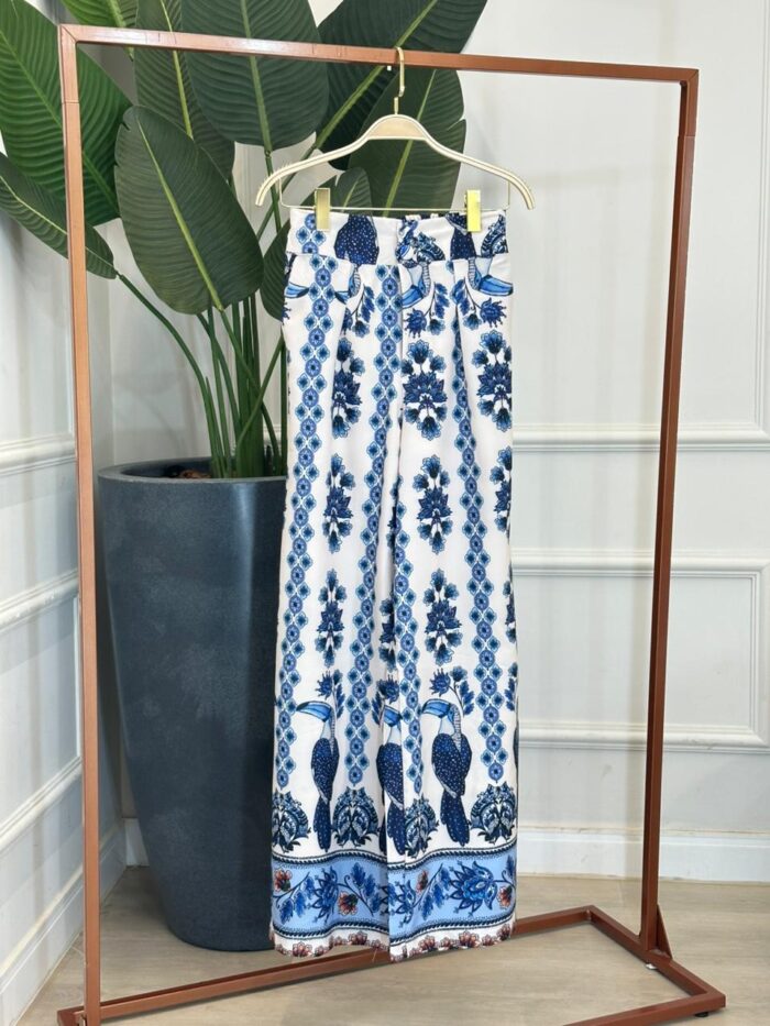 calça pantalona estampada sofia 122516