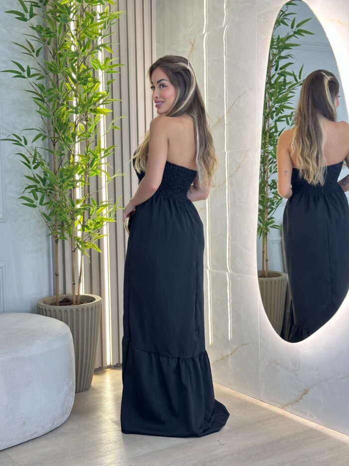 vestido longo amarração no pescoço bia 123995 vestido longo amarração no pescoço bia 123995