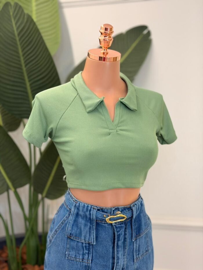 cropped gola polo elisa 344265 Único, azul cropped gola polo elisa 344265 Único, azul