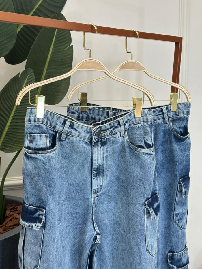 calça jeans wide leg cargo maya 331175 calça jeans wide leg cargo maya 331175