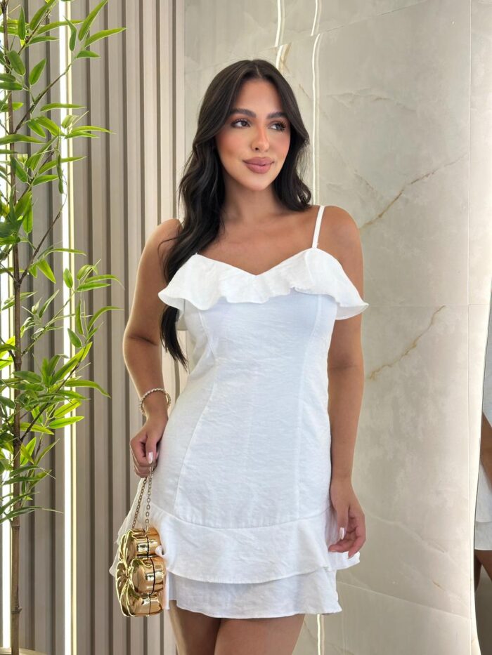 macaquinho curto babado thalia 325545 g, branco macaquinho curto babado thalia 325545 g, branco