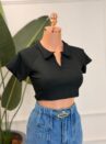 cropped gola polo elisa 344265 Único, preto