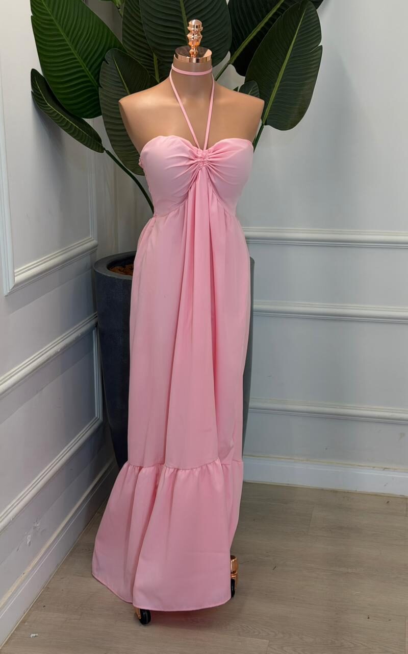 vestido longo amarração no pescoço bia 123995