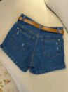 shorts jeans com cinto com fivela alexandra 334775