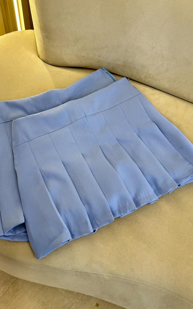 shorts saia colegial azul raquel 345767