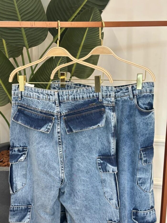 calça jeans wide leg cargo maya 331175 calça jeans wide leg cargo maya 331175