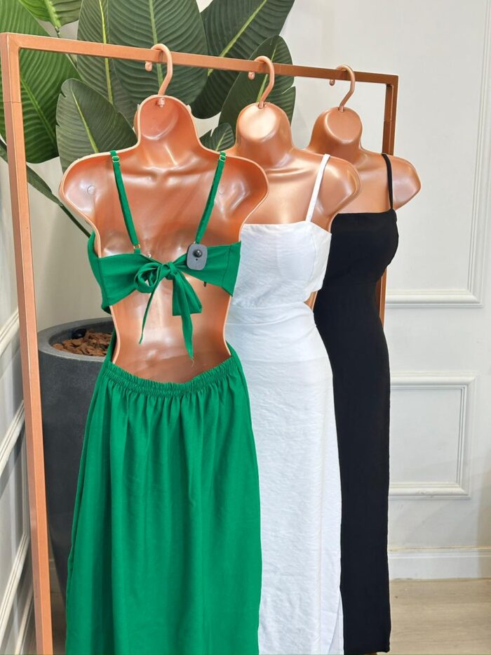 vestido midi amarração nas costas marisa 339385 vestido midi amarração nas costas marisa 339385