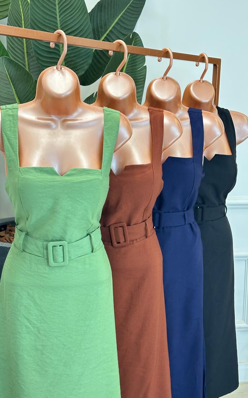 vestido midi alças grossas maria 341605