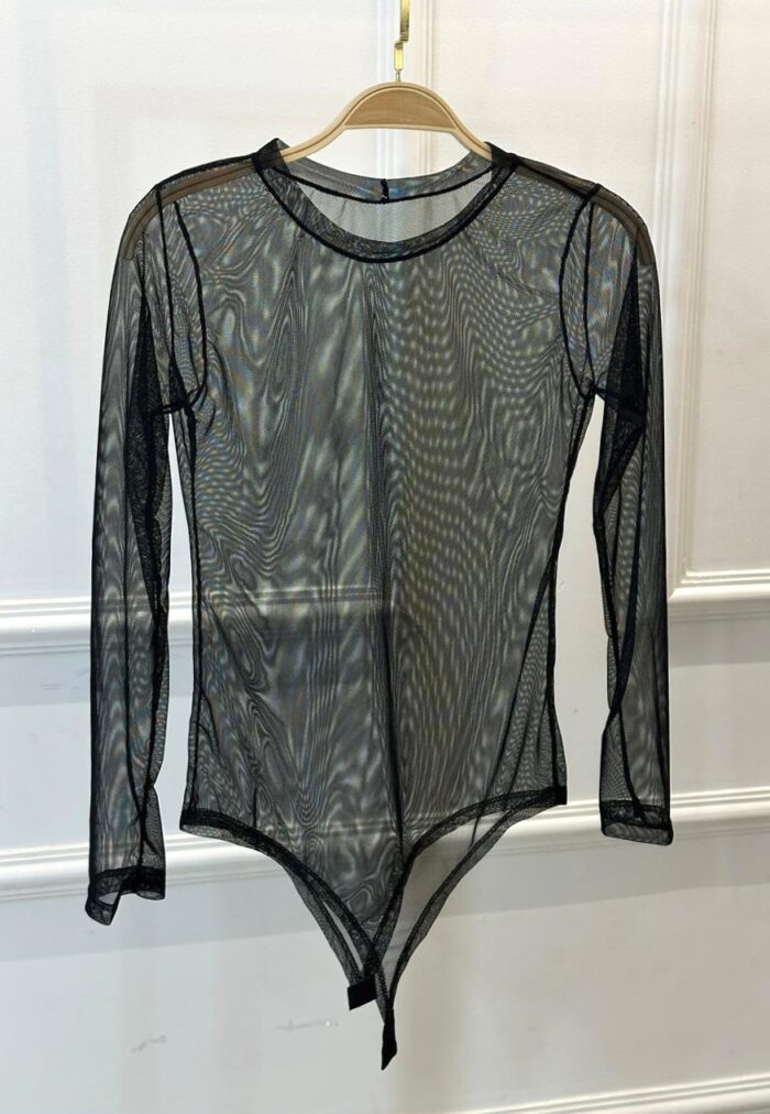 body tule manga longa preto paula 202655