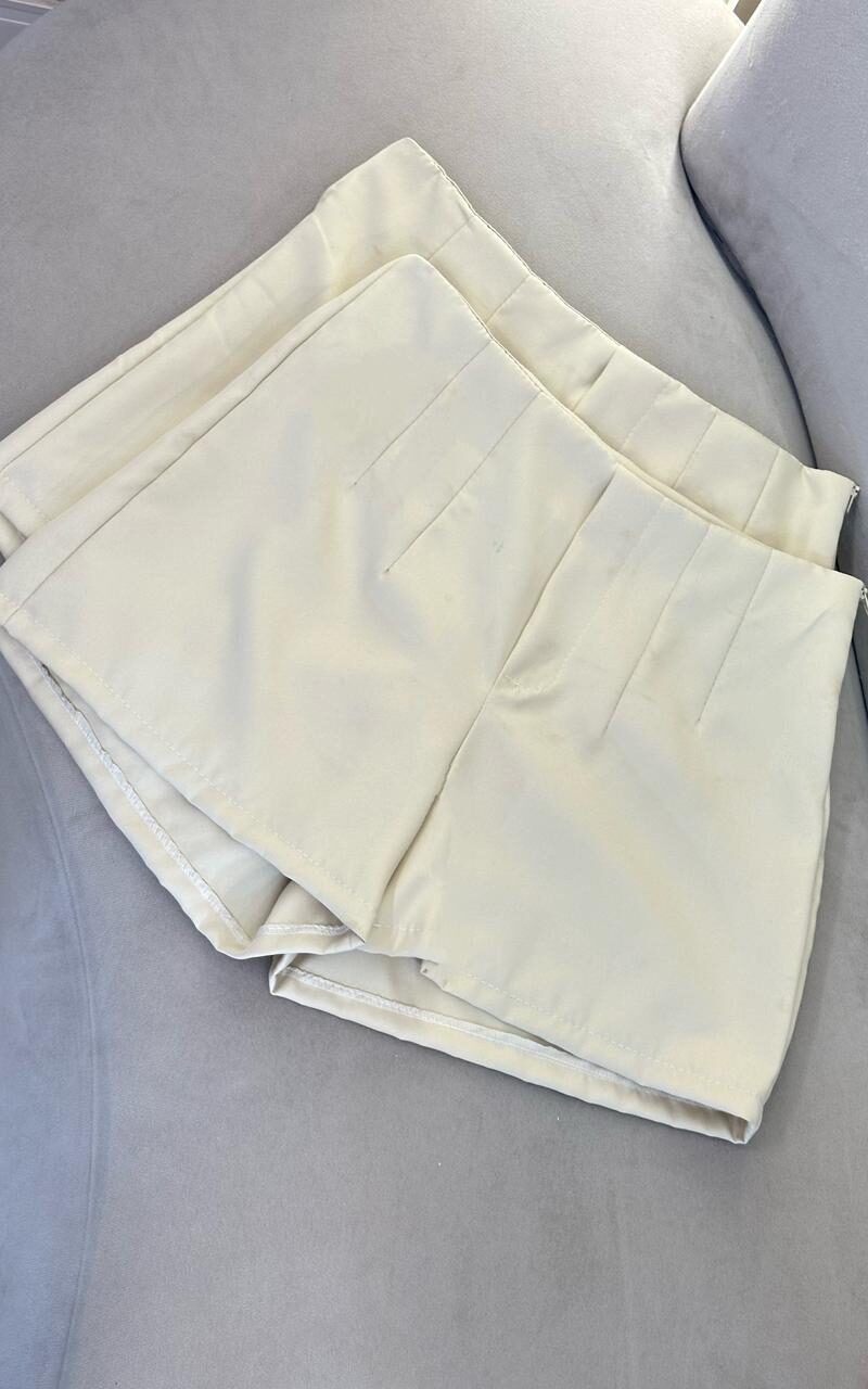 shorts com zíper invisível atena 307655