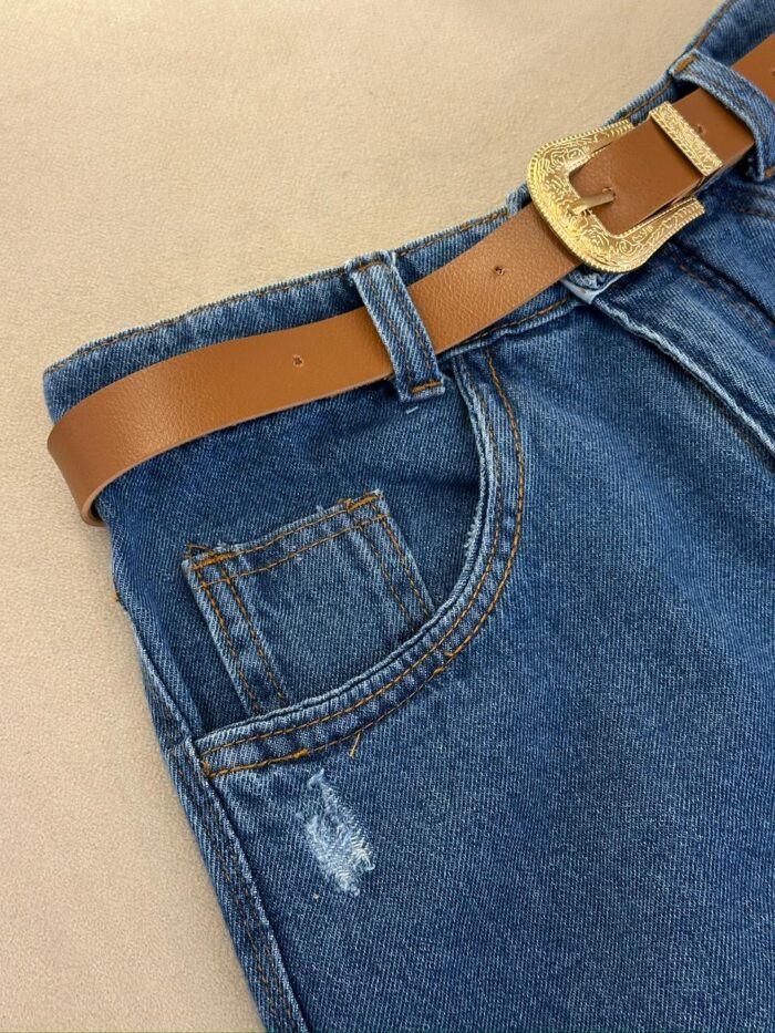 shorts jeans com cinto com fivela alexandra 334775 shorts jeans com cinto com fivela alexandra 334775