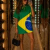 max t shirt com estampa da bandeira do brasil