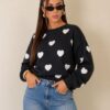 blusa moletom coraÇÕes edilene