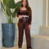 conjunto cropped com calÇa edna