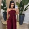vestido elegance lastex "preto"