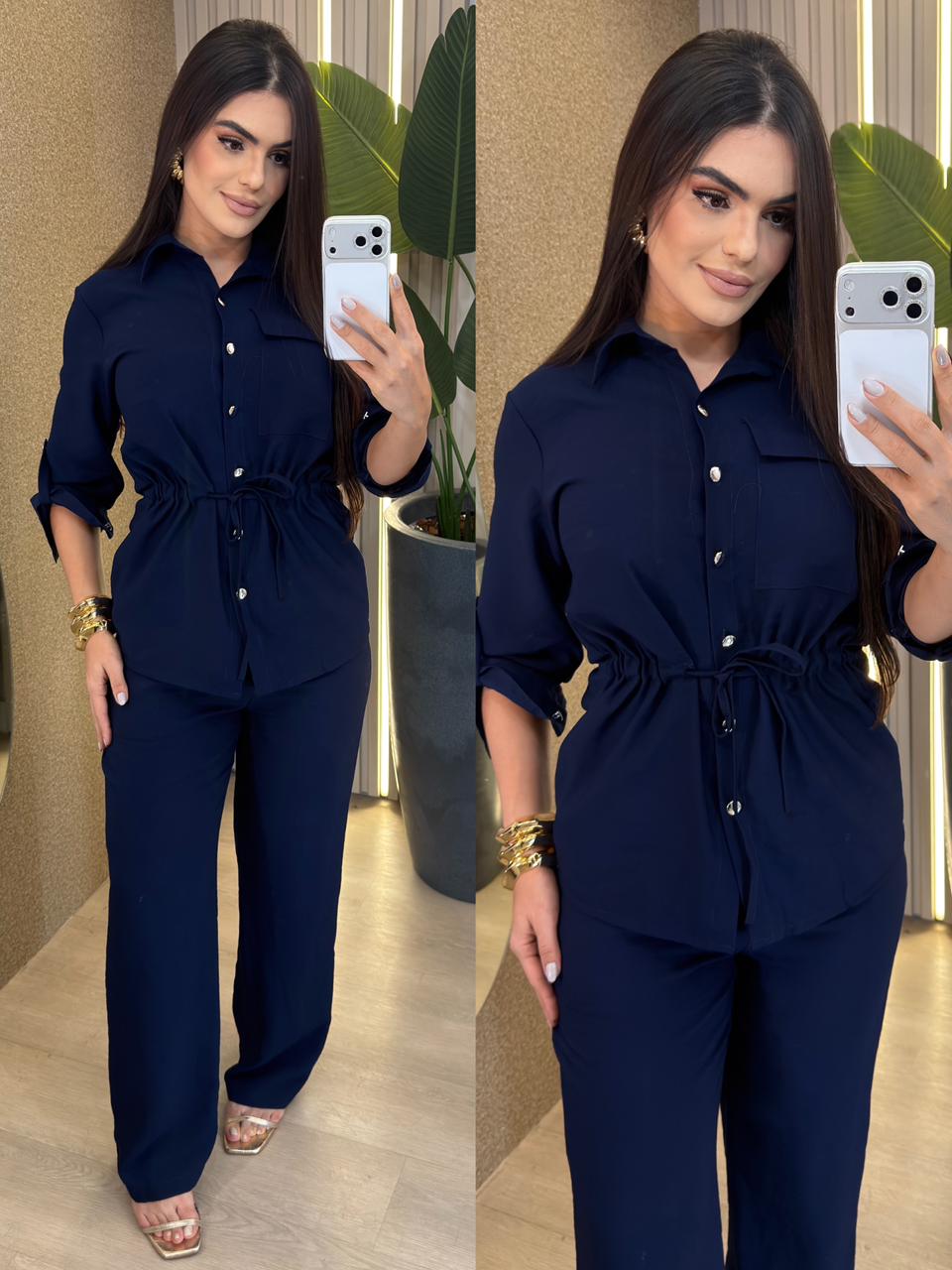 conjunto modern elisa "azul marinho "