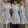 vestido monaco listrado