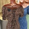 vestido mid brisa de mar serena marrom