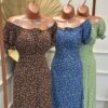 vestido mid brisa de mar serena marrom