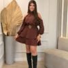 vestido curto babadinho elisa