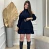 vestido curto babadinho elisa