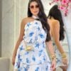 vestido curto estampa de limÃo