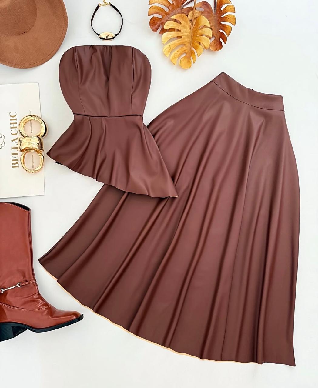 conjunto 2 peÇas de couro