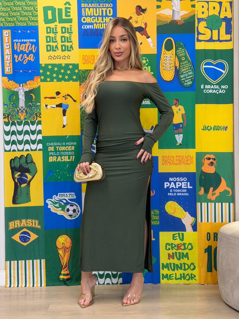 vestido mid de suplex lavÍnia verde