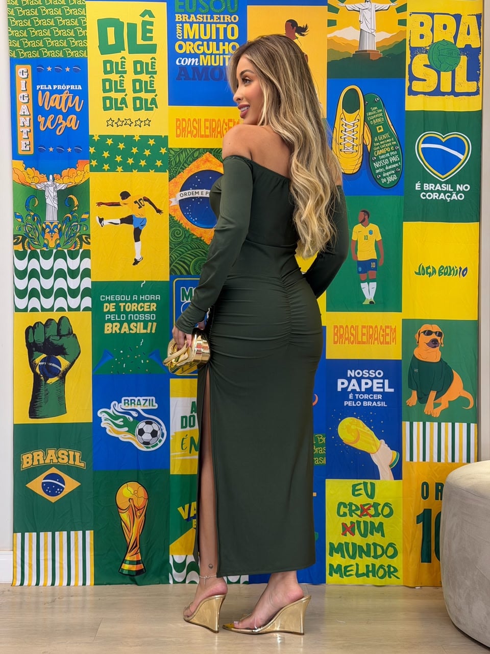 vestido mid de suplex lavÍnia verde