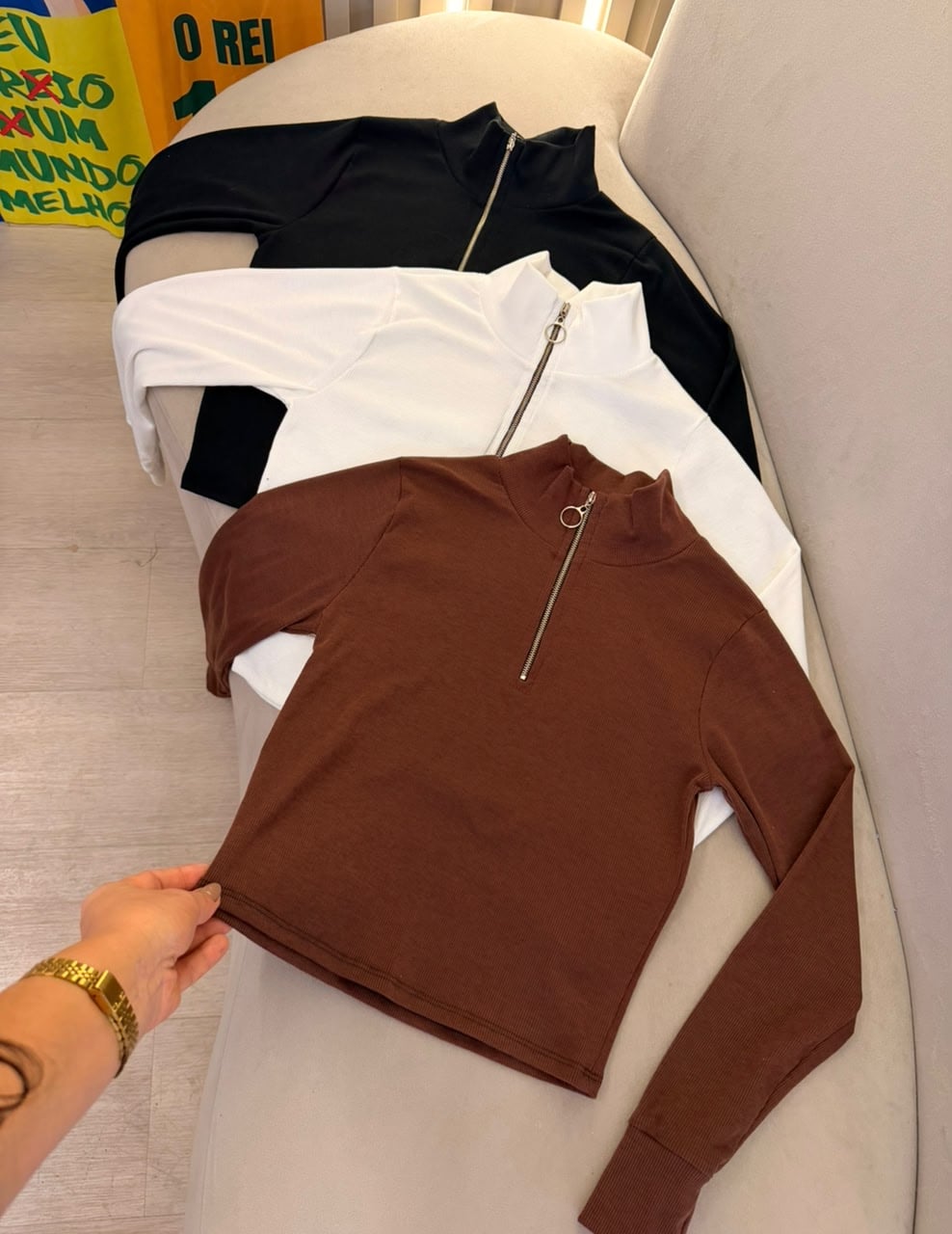 cropped manga longa olivia