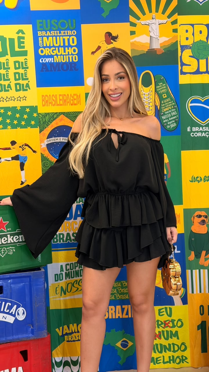 conjunto 2 peÇas ombro a ombro preto conjunto 2 peÇas ombro a ombro preto