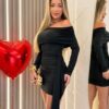 vestido com calda kiezia preto