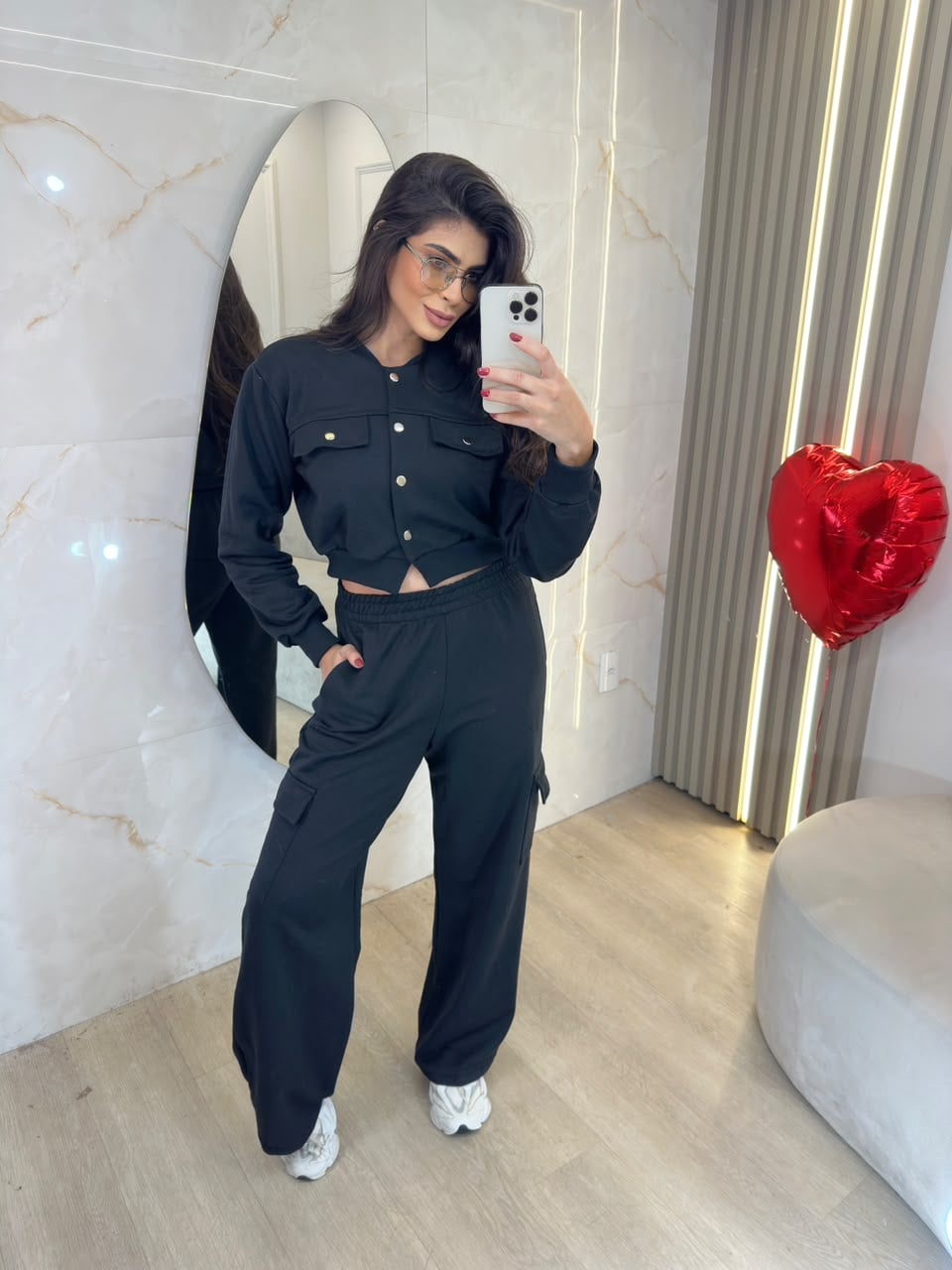 conjunto de moletom isadora preto