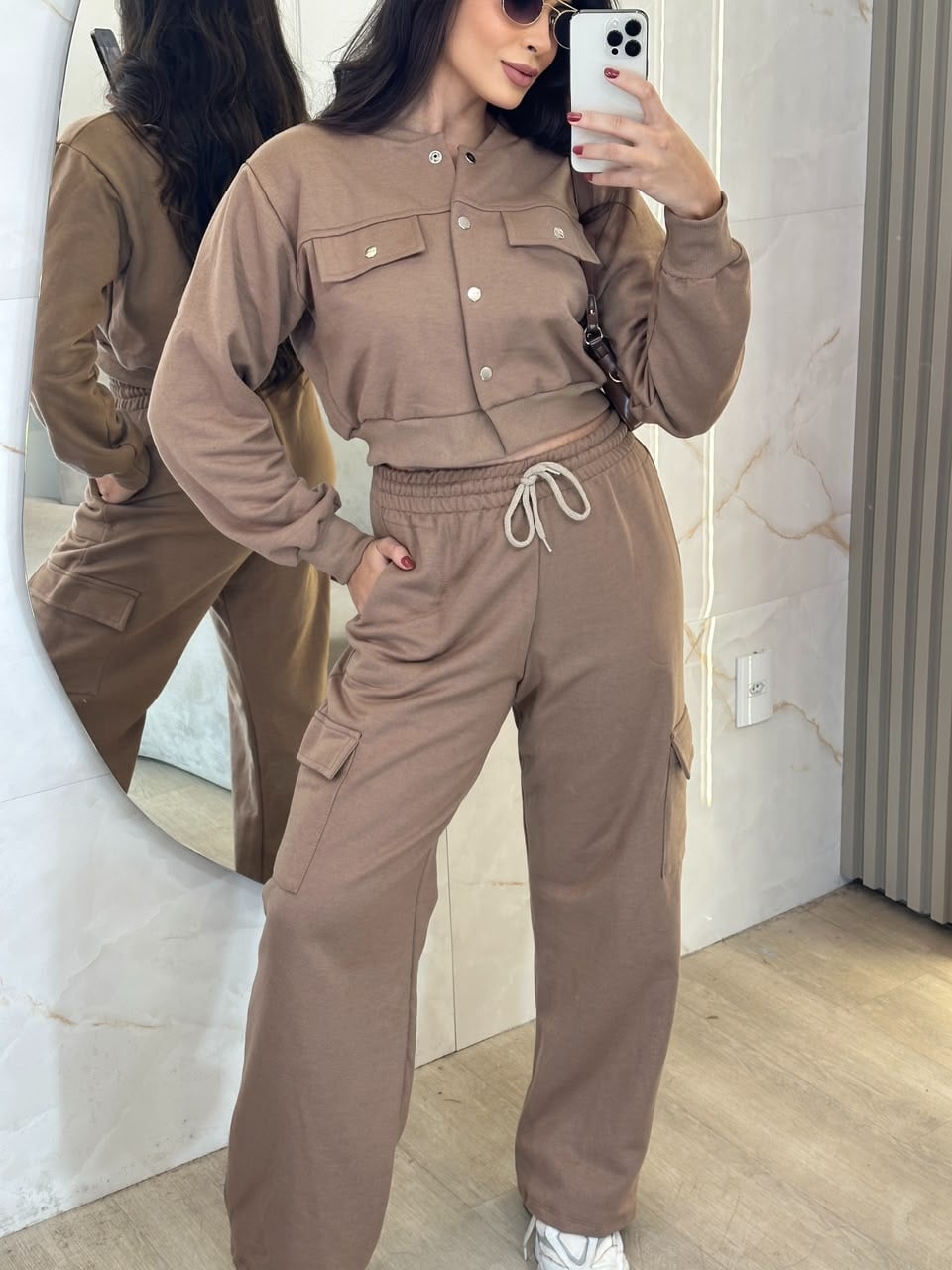 conjunto de moletom isadora nude