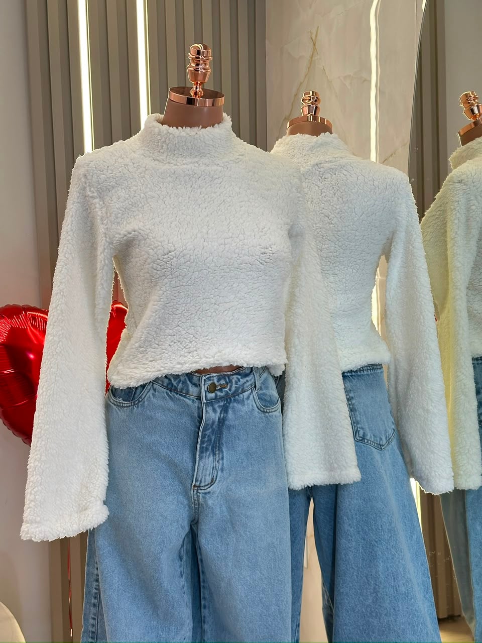 blusa teddy marrom