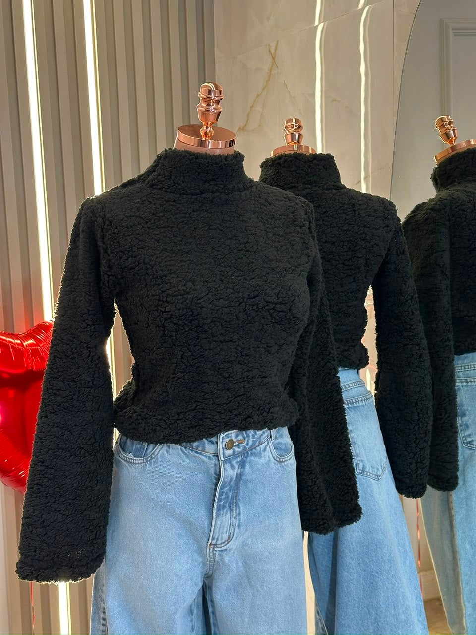 blusa teddy marrom