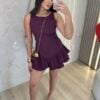 vestido curto com babadinho azul marinho (cópia)