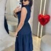 vestido mid com botÕes lorrayne preto vestido mid com botÕes lorrayne preto