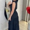 vestido mid com botÕes lorrayne preto vestido mid com botÕes lorrayne preto