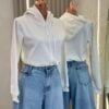 cropped moletom com capuz flanelado azul marinho